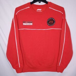 Formula 1 Sweatshirt Mens XL Red Fleece Pit Crew Team